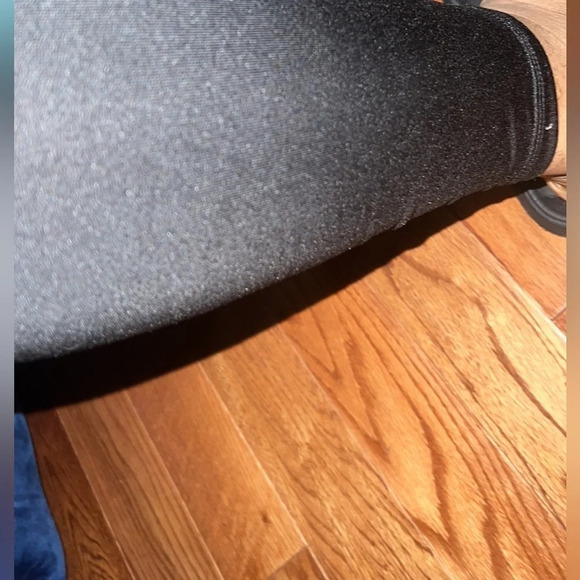 Bebe Soort  black Rose gold sparkle side Logo high waisted leggings Sz L - Picture 8 of 10